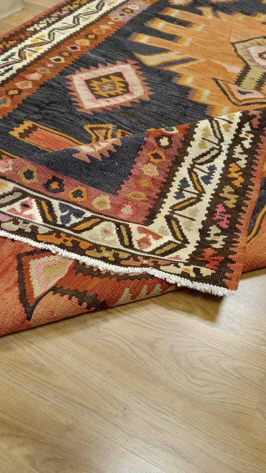 Vintage Kurdish Kilim - 295x155cm - Image 4